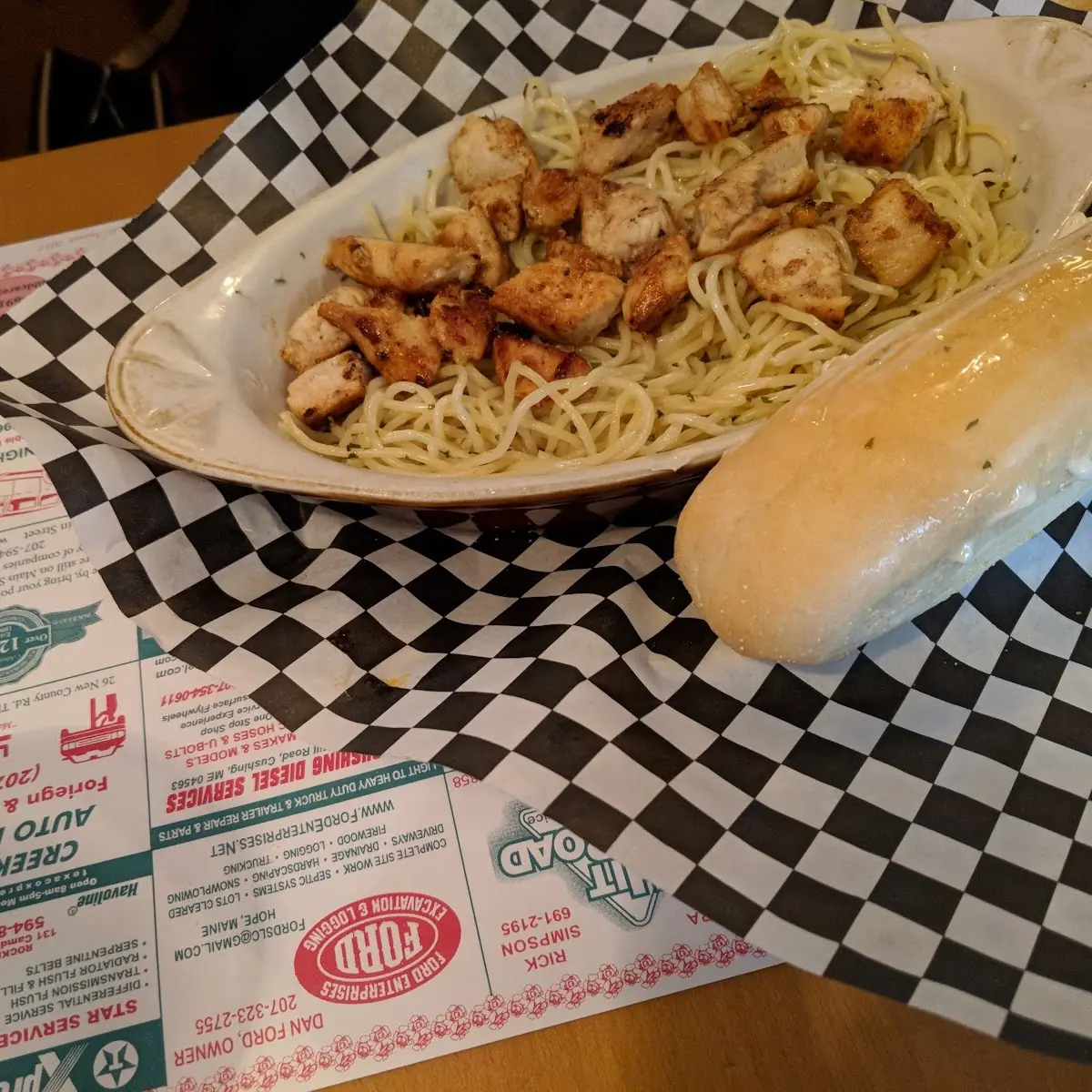 Chicken with Pasta with Garlic Butter