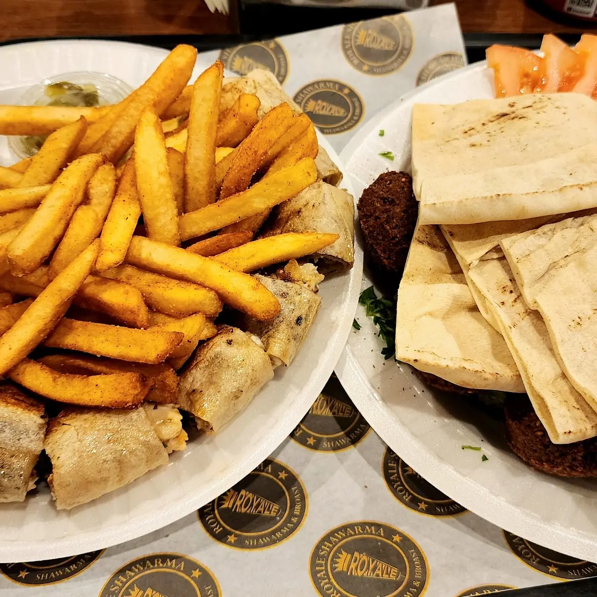 Royale Chicken Shawarma Arabic Style with Falafel Plate