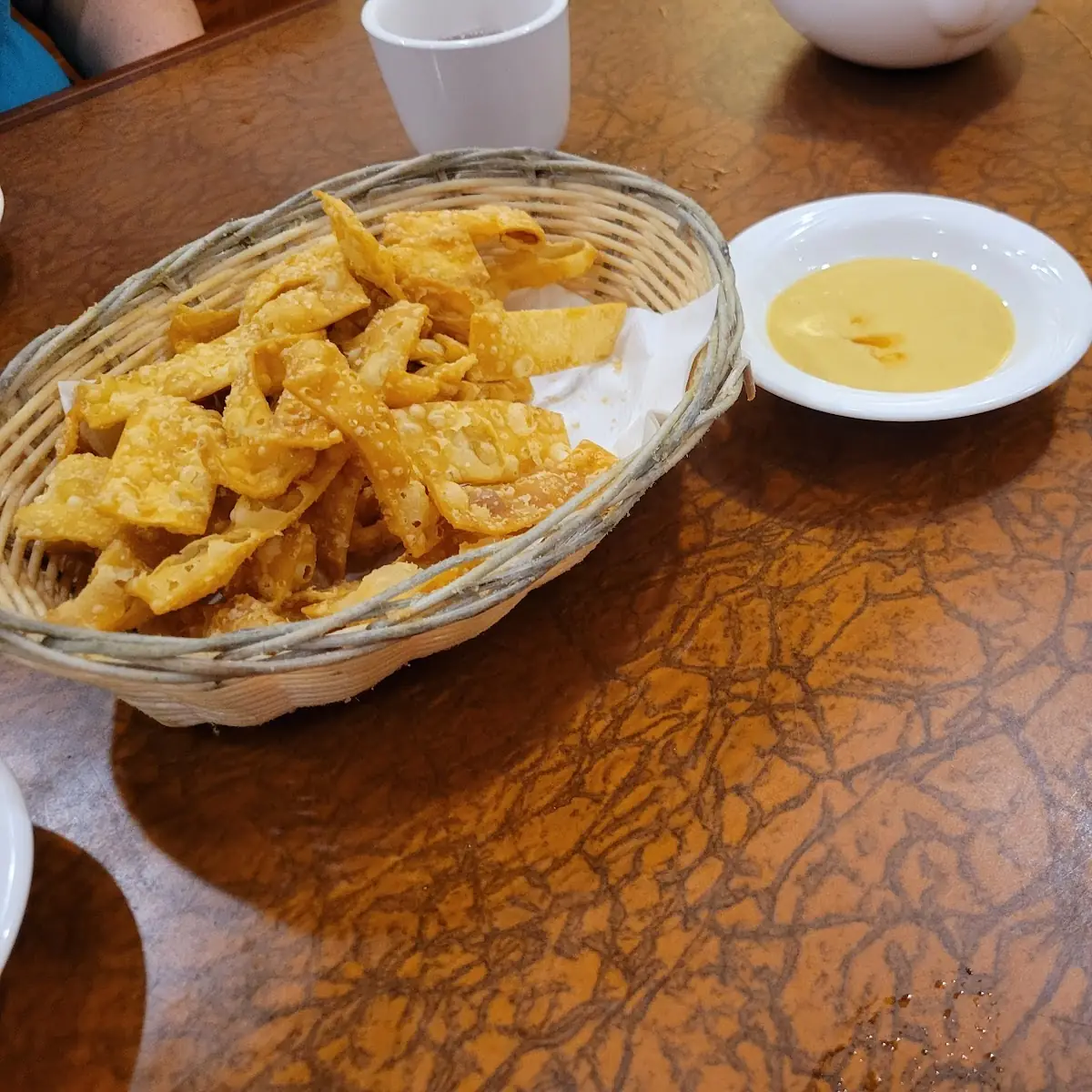 Crispy Noodles and Hot Tea