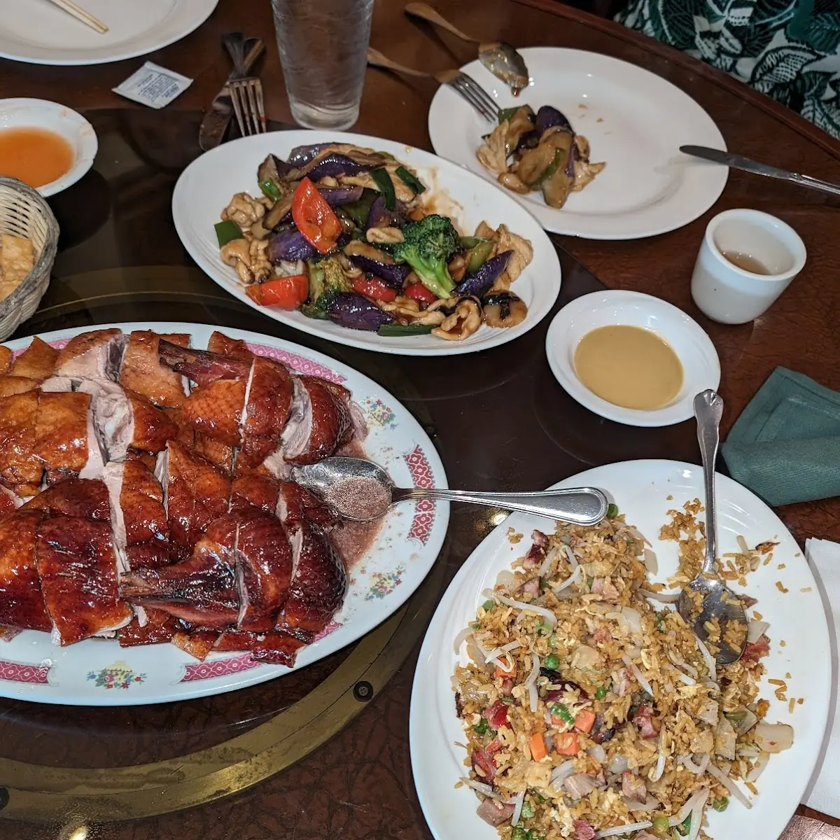 Roast Duck Eggplant Fried Rice Pork