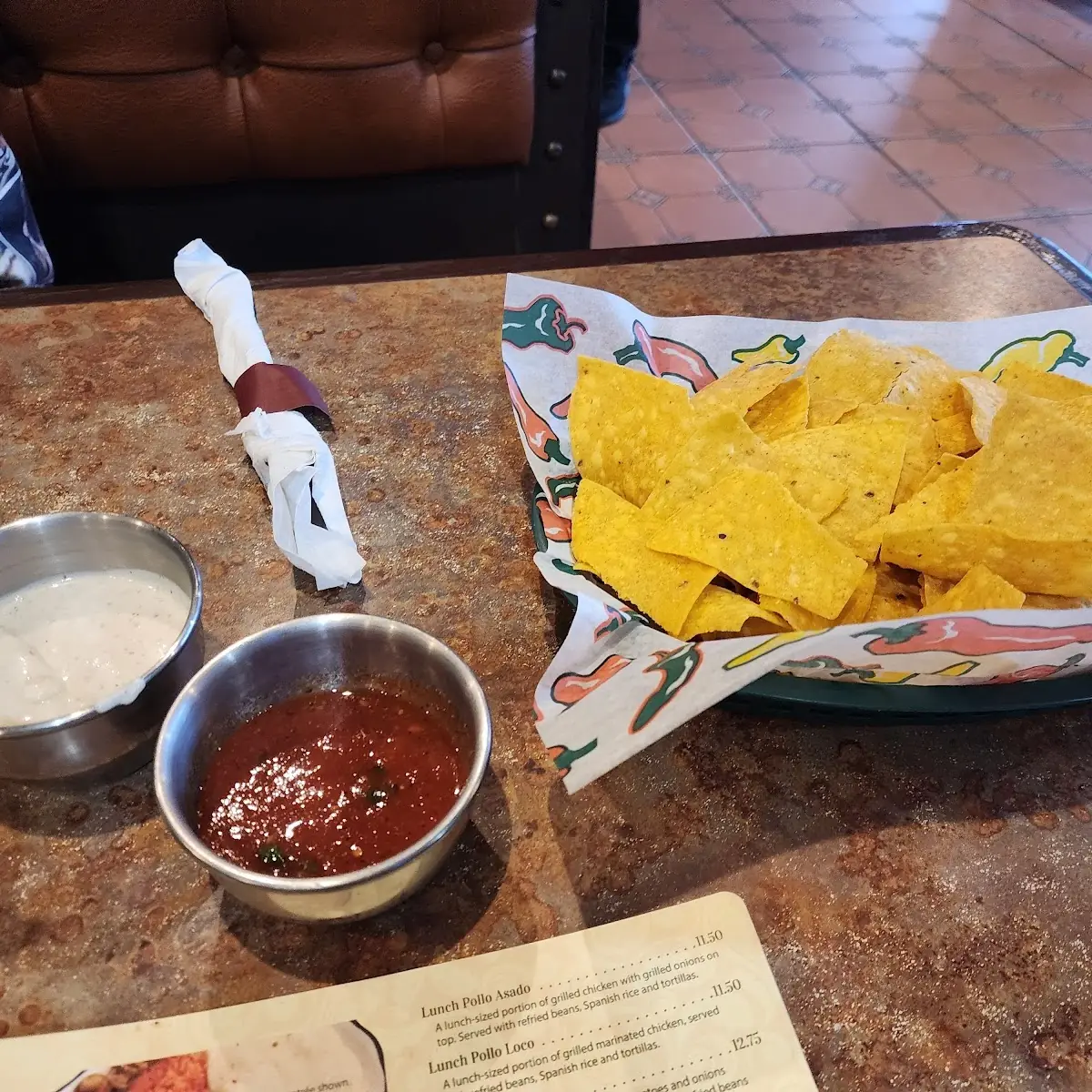Chips Salsa and Cheese Dip