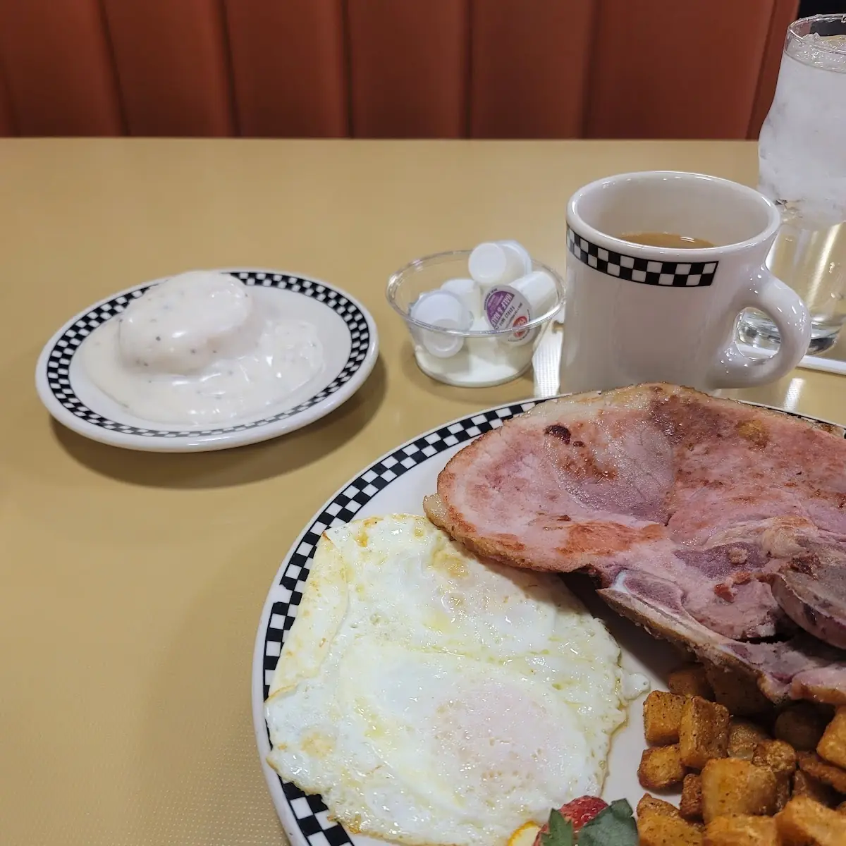 Ham Steak and Two Eggs