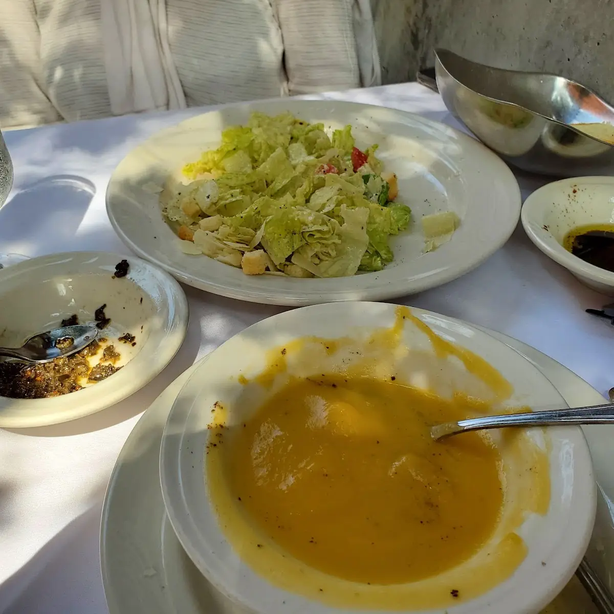 Salad and Butternut Squash Soup