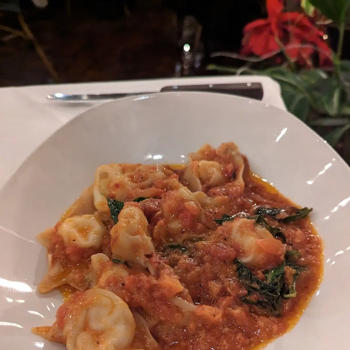 Stuffed Tortellini with Tomato Sauce