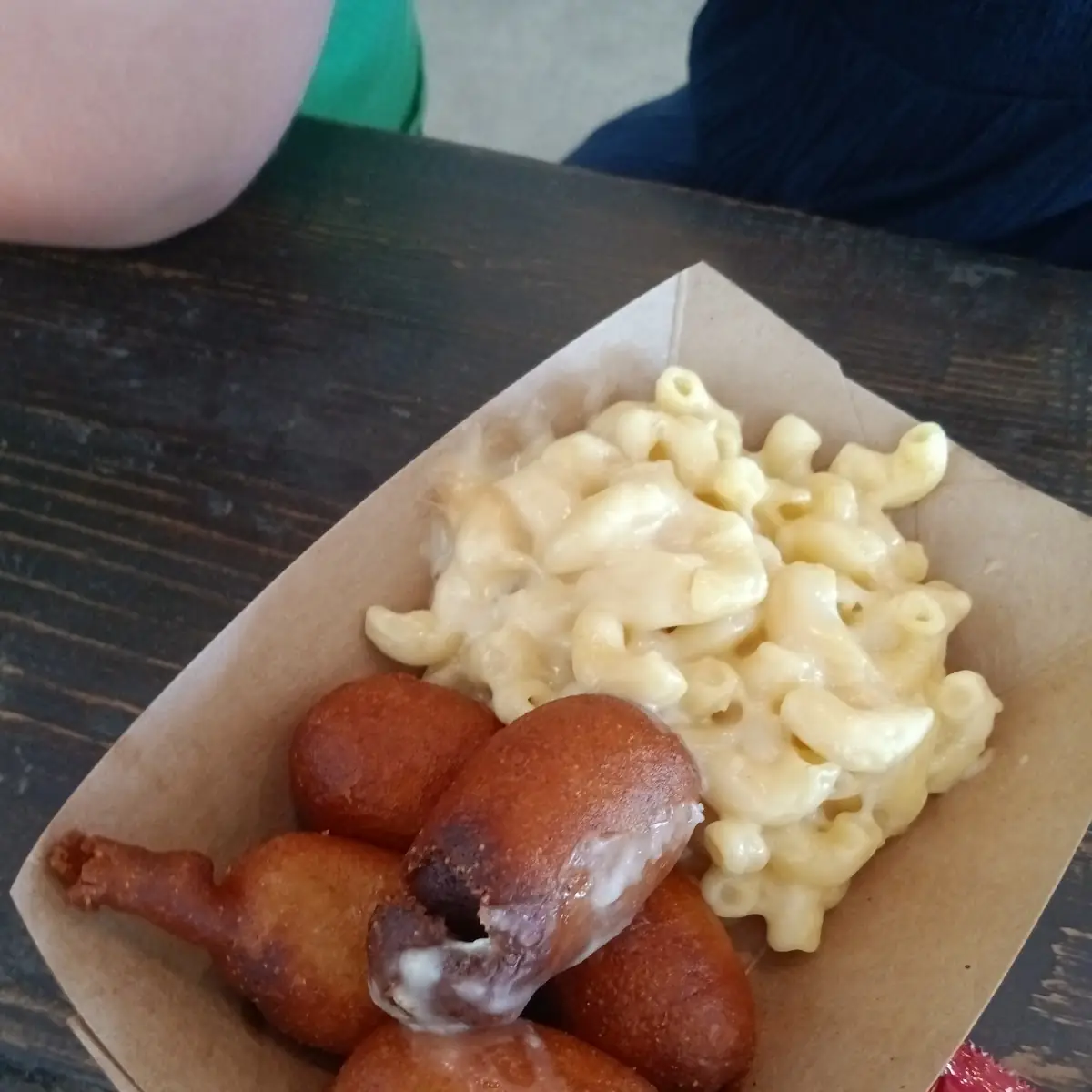 Corn Dog and Macaroni and Cheese
