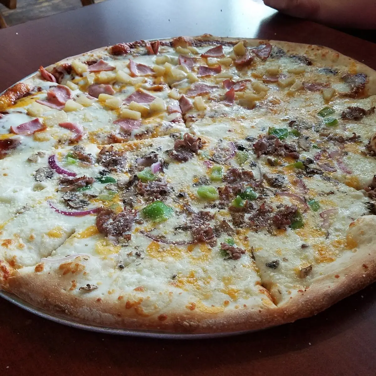 Philly Chese Steak and Hawaiian Pizza