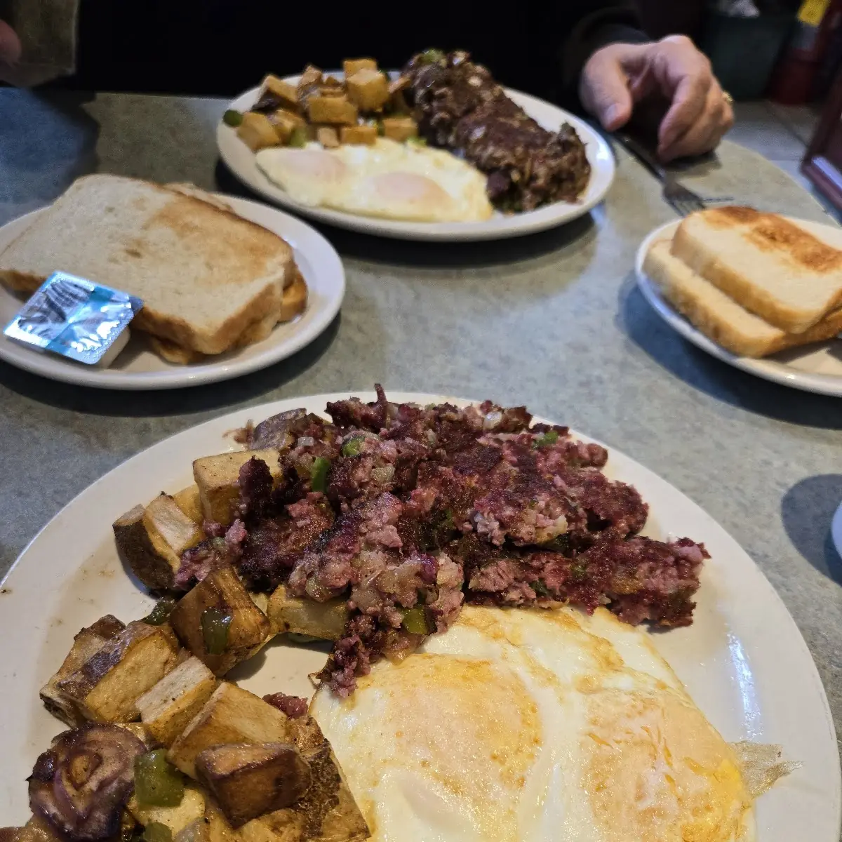 Homemade Carned Beef Hash & Eggs