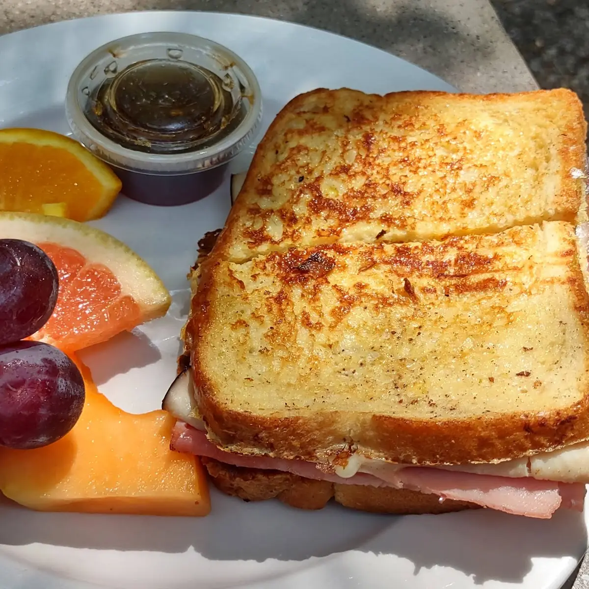 Breakfast Sandwich with Fruit