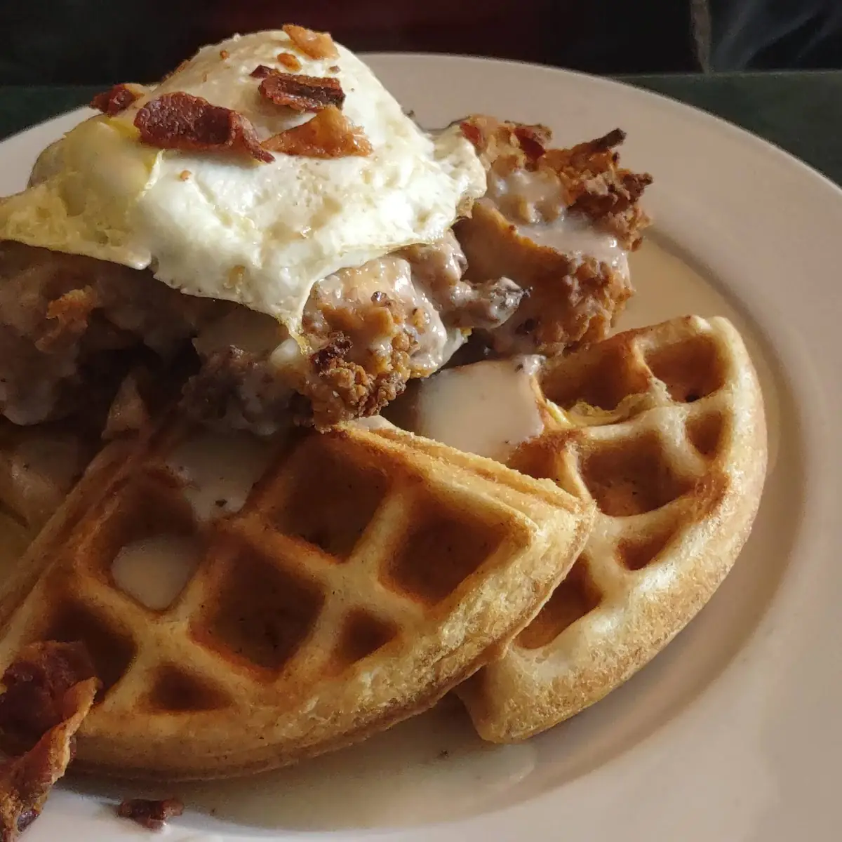 Chicken and Waffles with a Twist