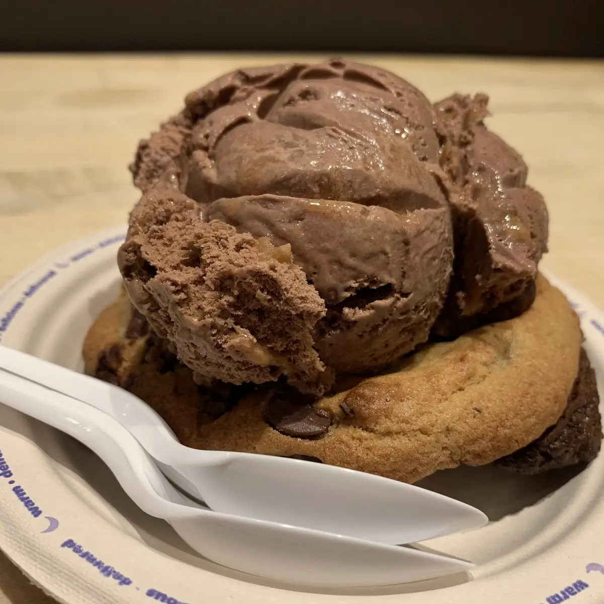 Choco Chip Cookie with Chocolate Ice Cream