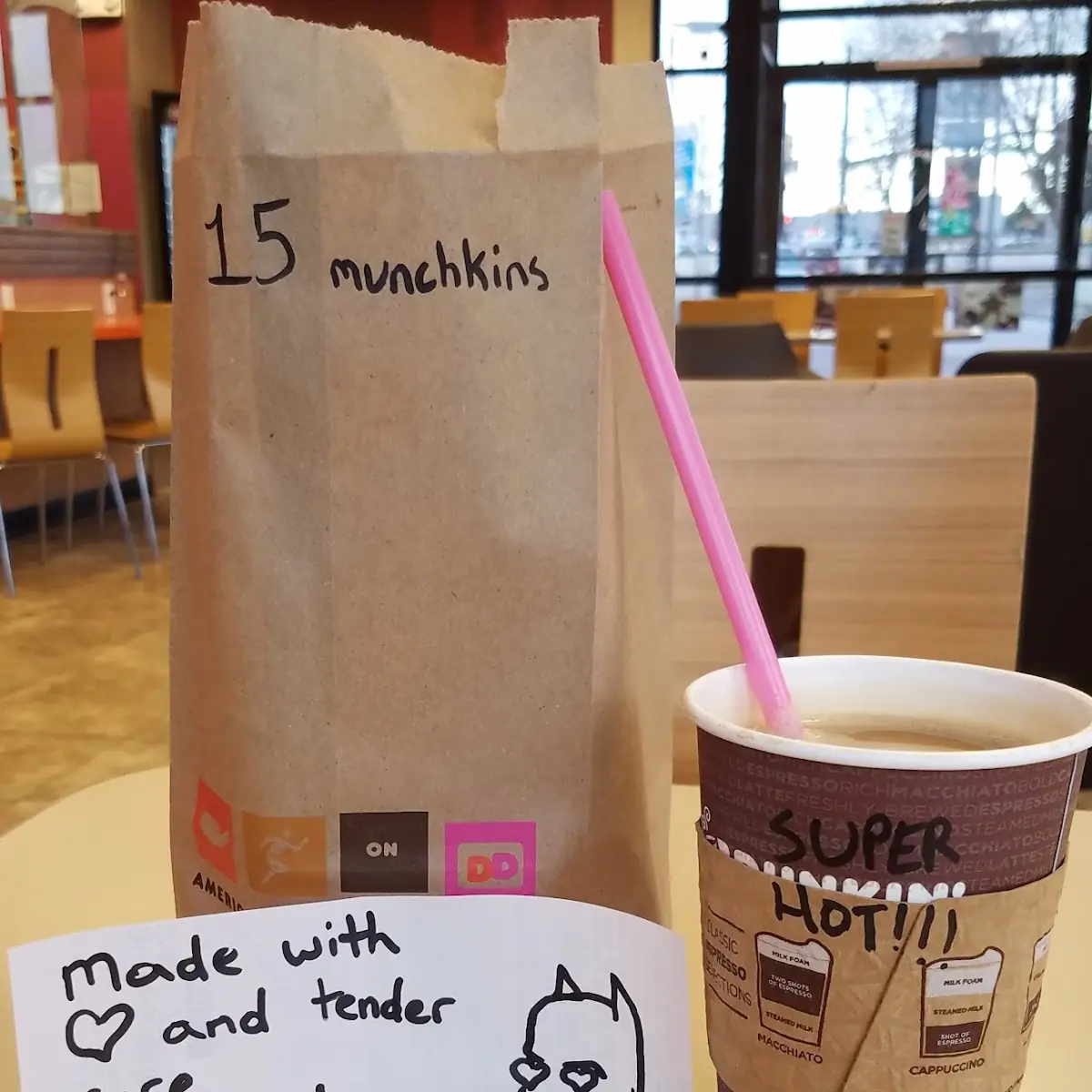 Munchkins & Hot Coffee