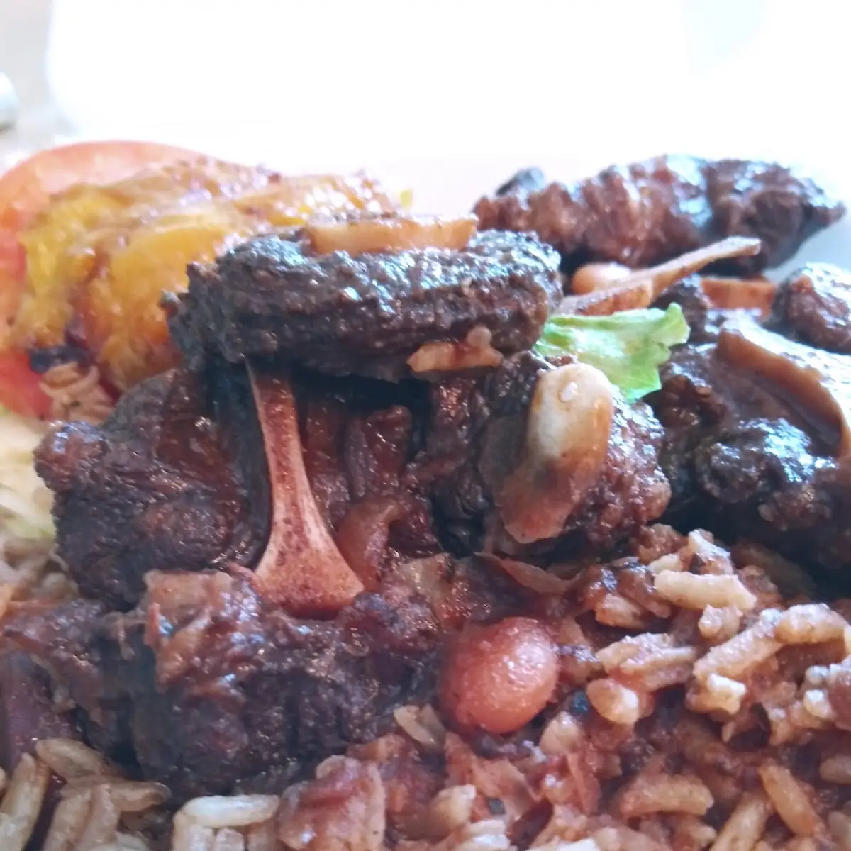 Oxtail and Rice and Peas