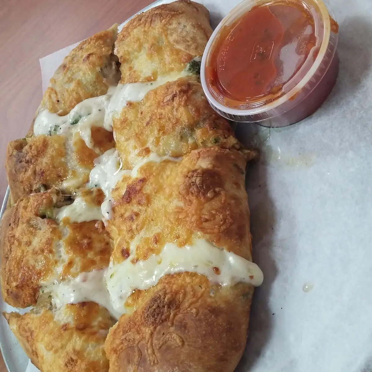 Chicken Broccoli Alfredo Calzone