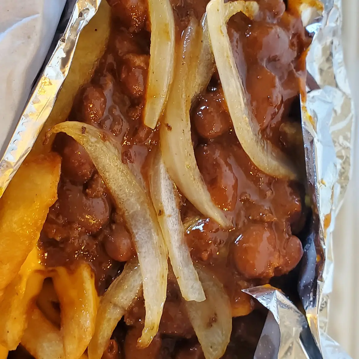 Beef Hot Link Loaded Fries
