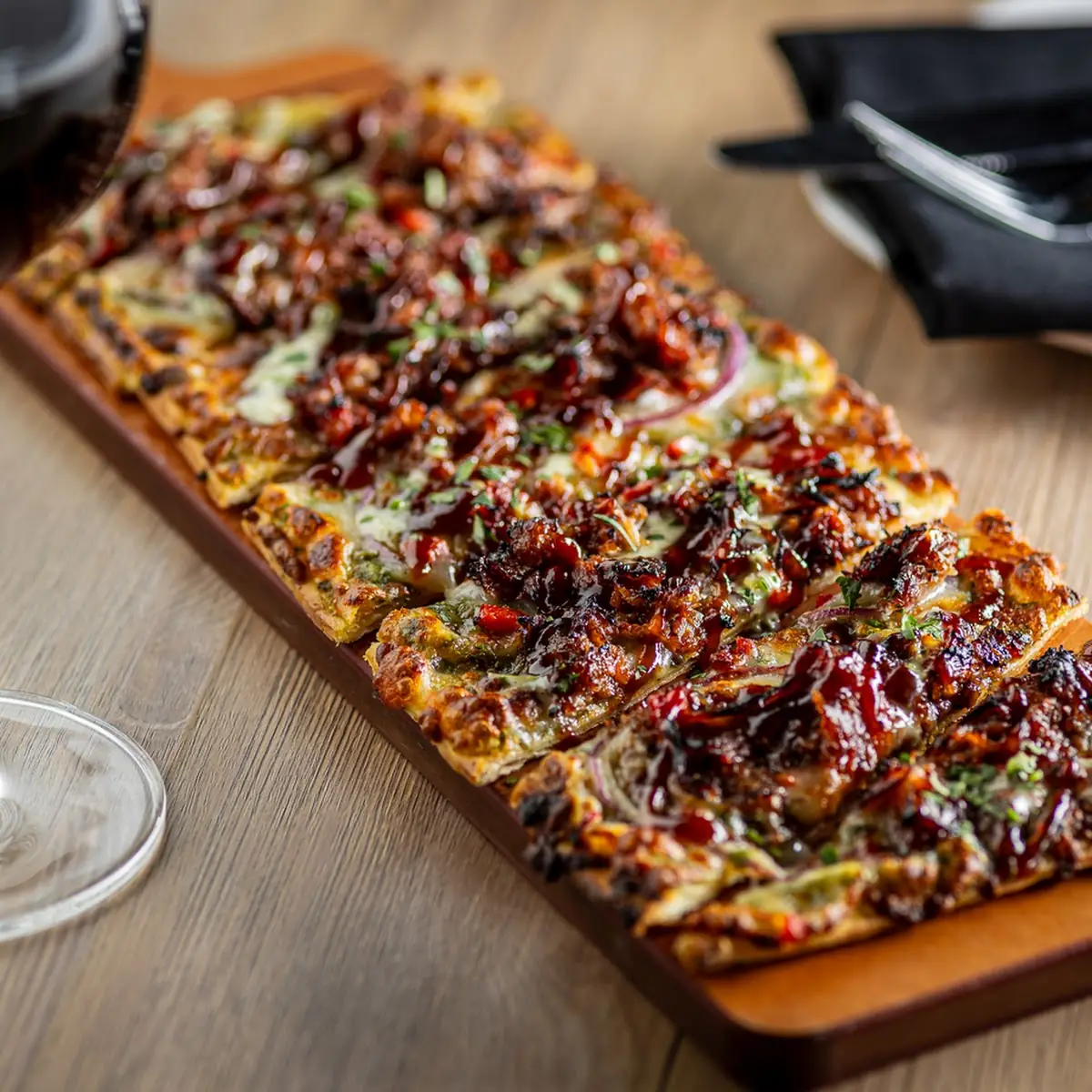 Shaved BBQ Brisket Flatbread
