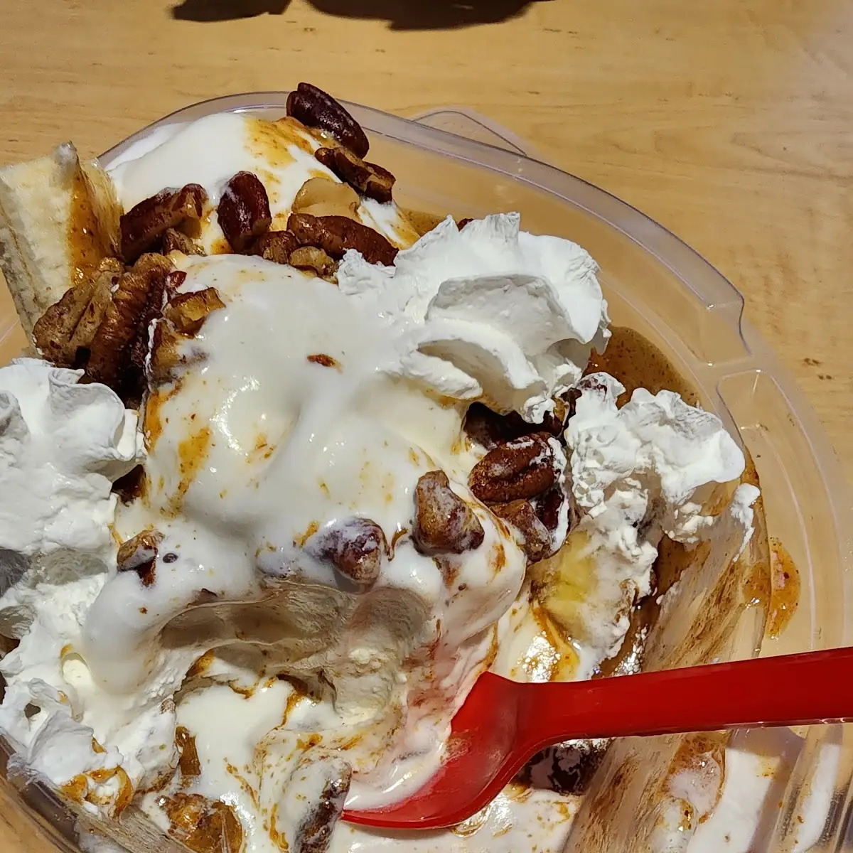 Banana Split with All Peanut Butter and Pecans