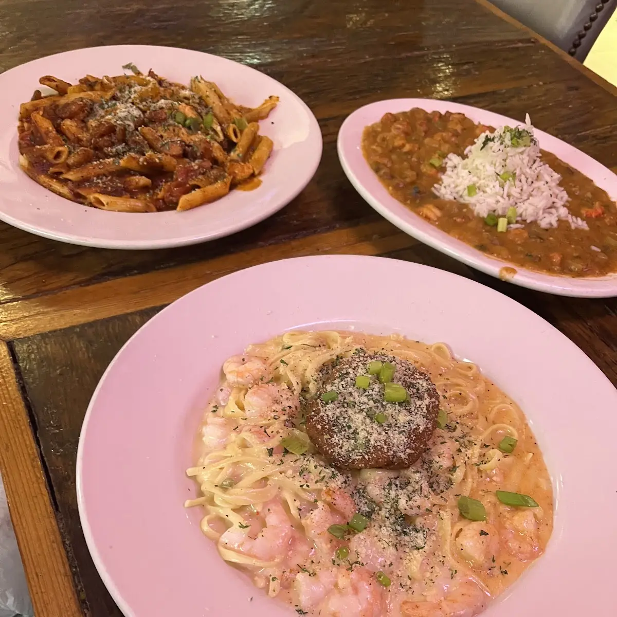 Crawfish Crab Cake Pasta