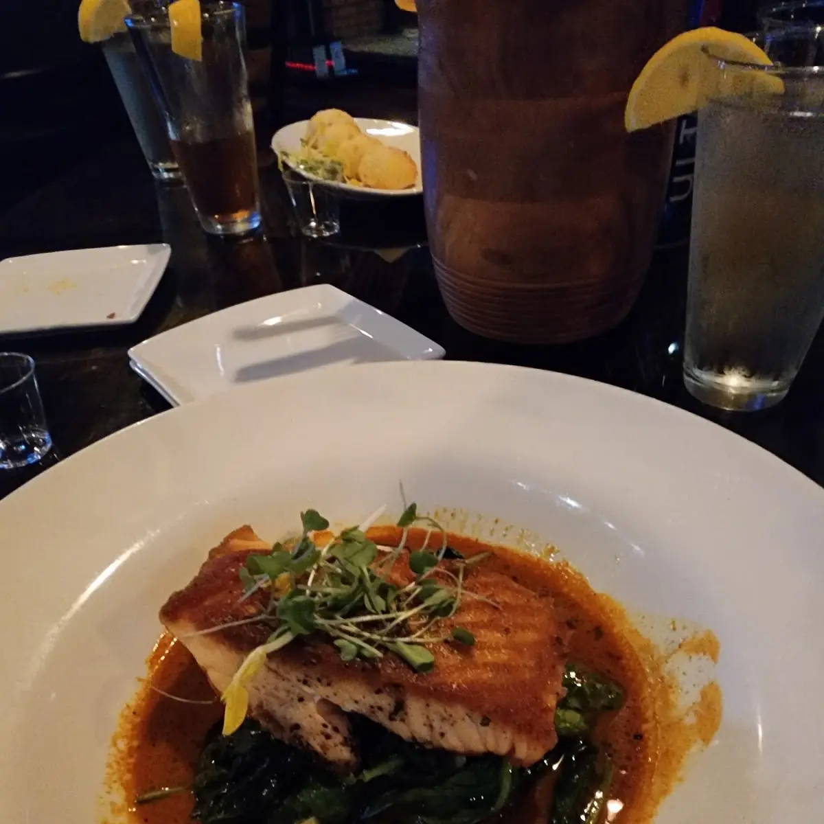 Pan Seared Salmon with Spinach
