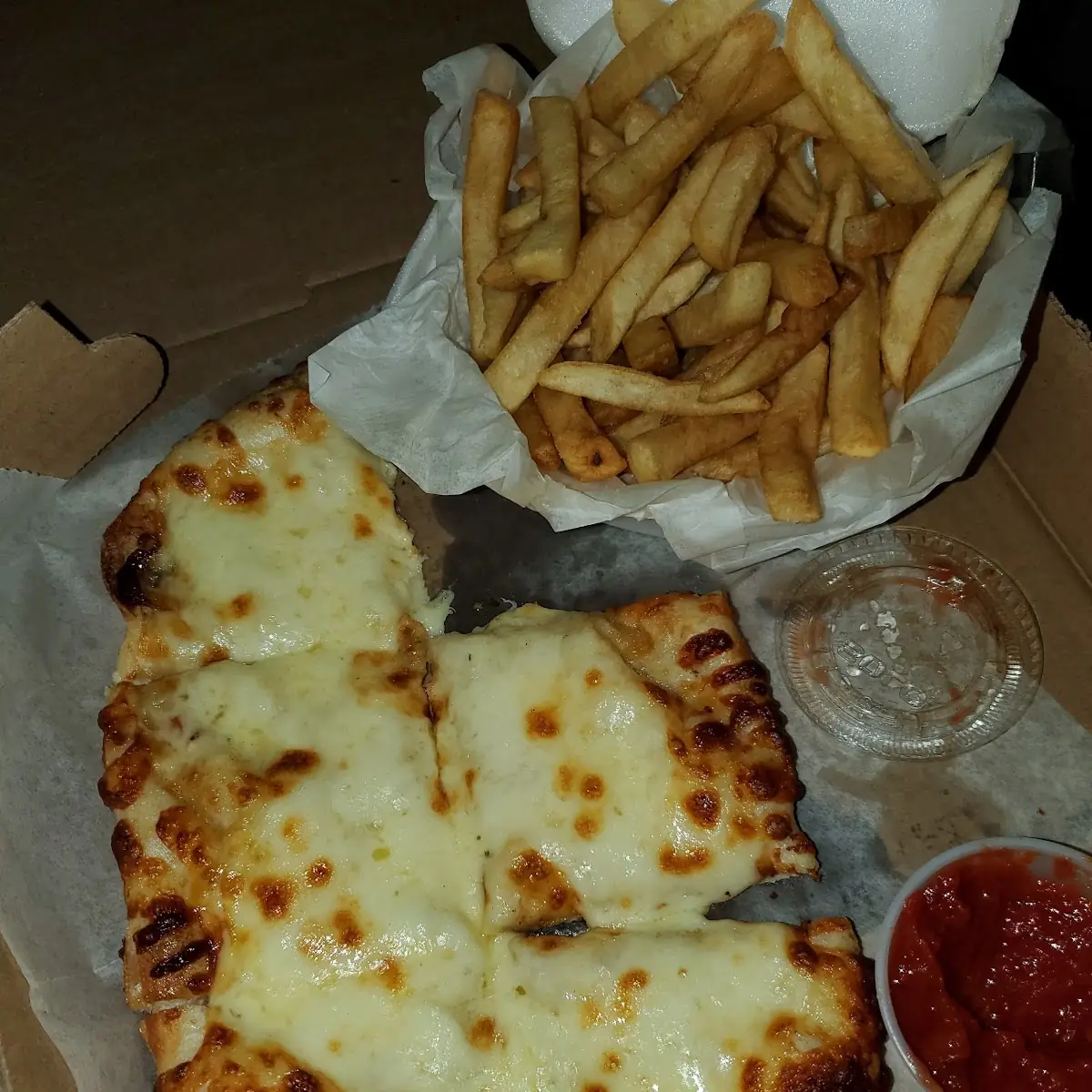 Cheese Bread and Fries