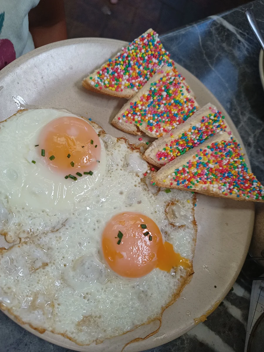 Two Fried Eggs with Fairy Bread, SALT Cafe Dural