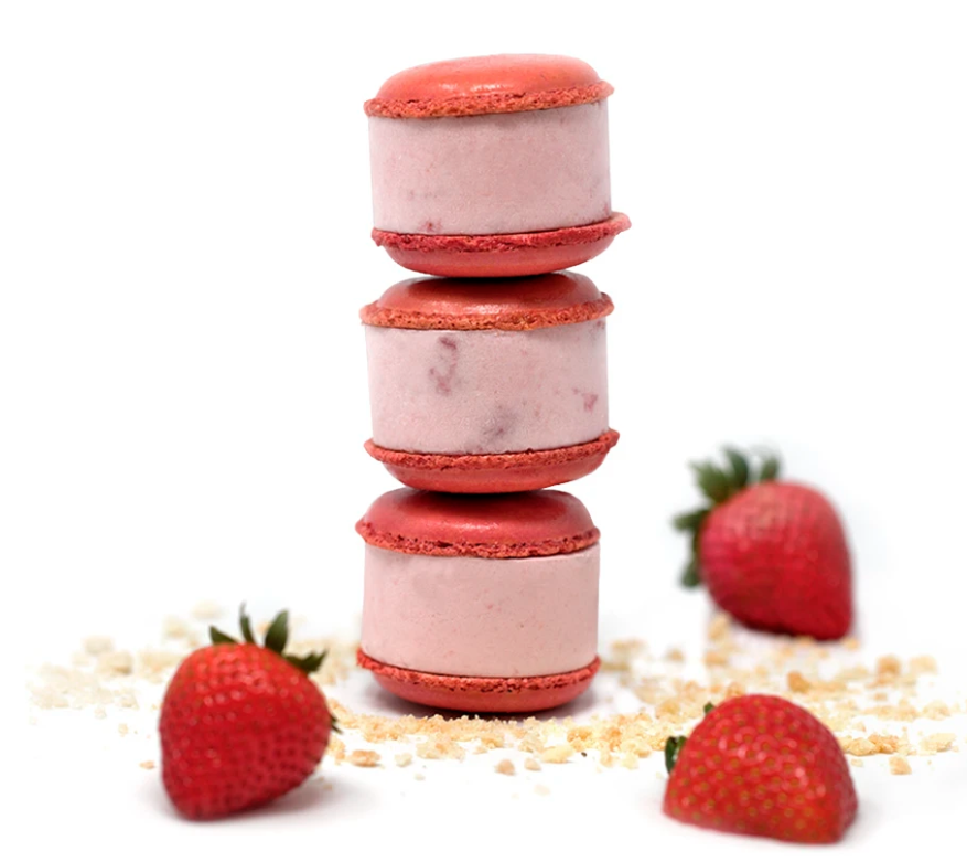 Strawberry Shortcake Ice Cream Macaron