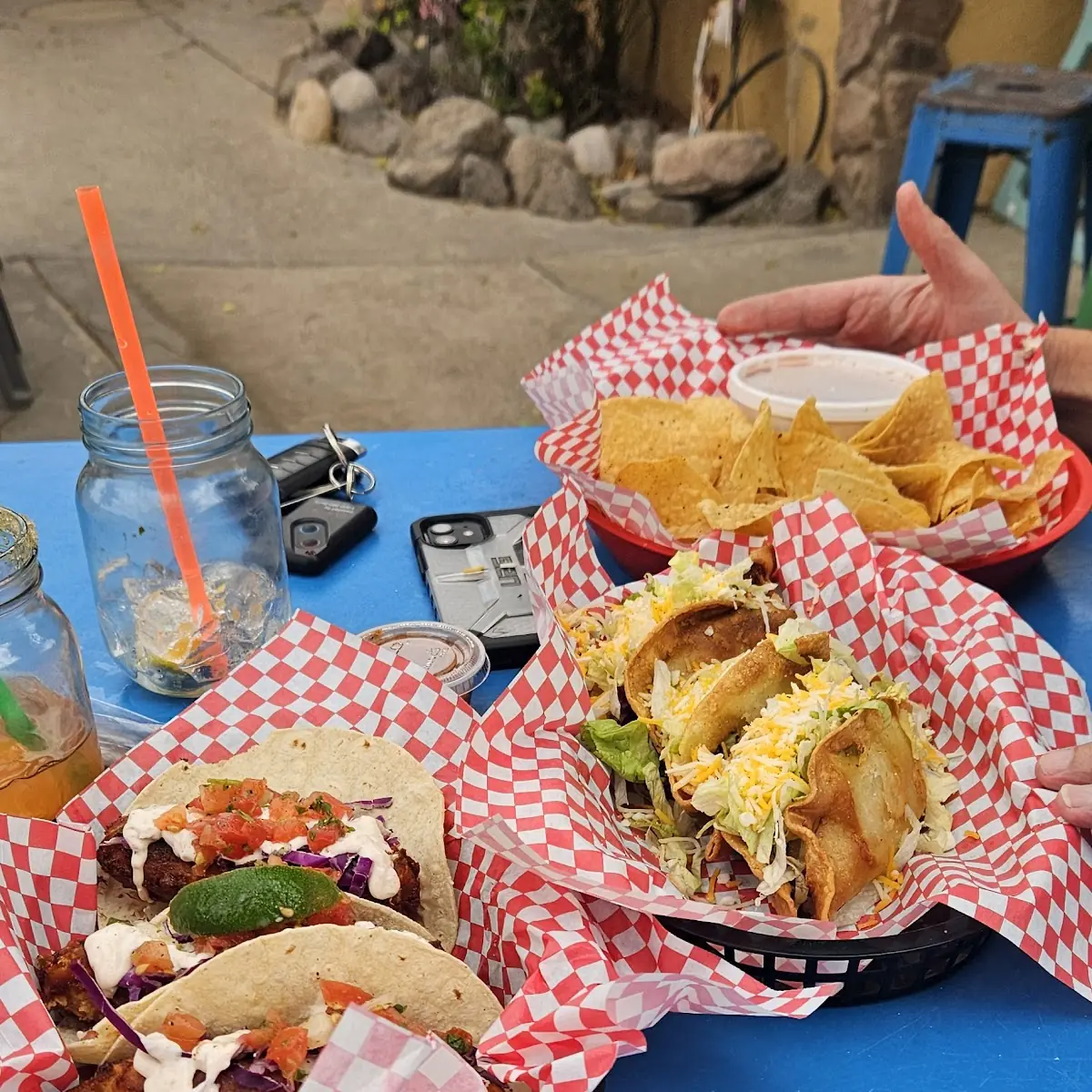 Fish Tacos and Cruncy Chicken Tacos