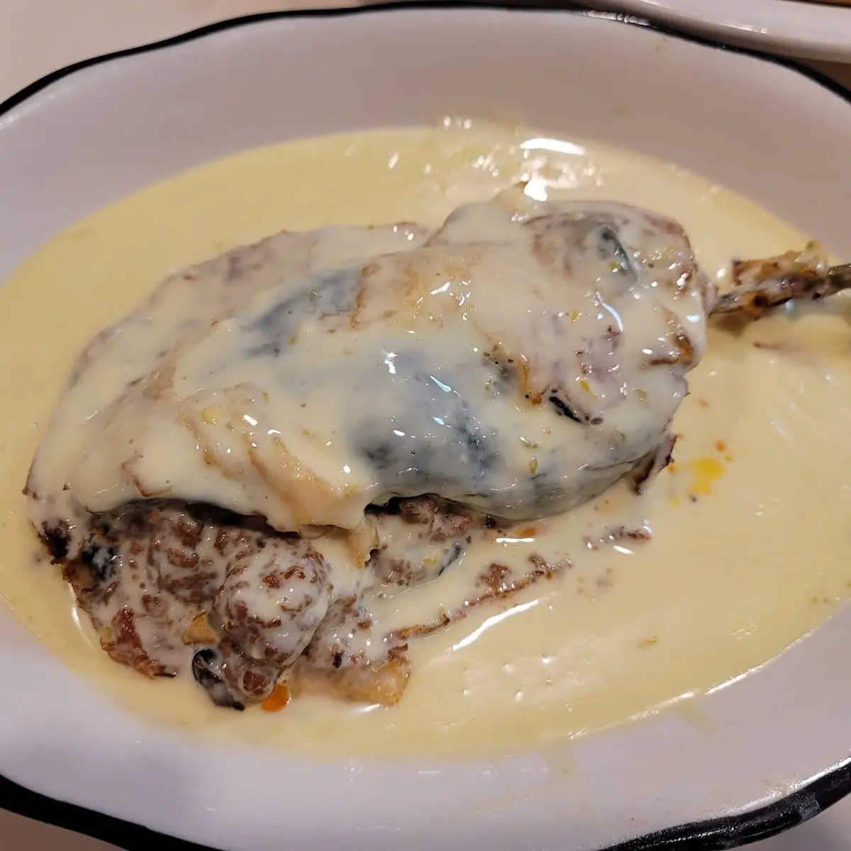 Beef Chile Relleno with Queso Cheese Sauce