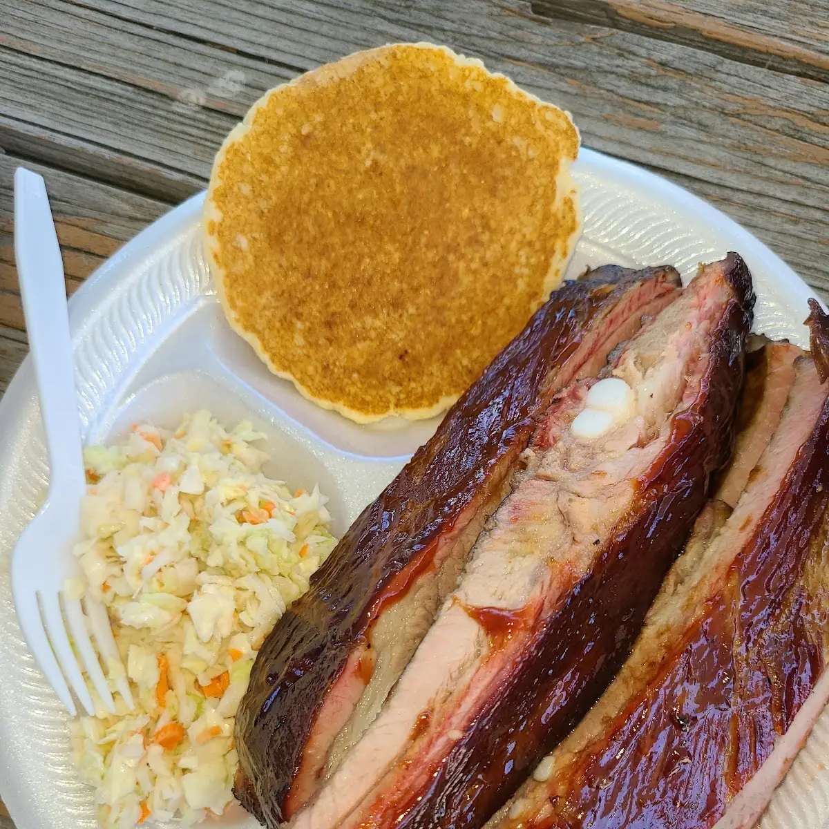 Ribs Corn Fritter & Slaw