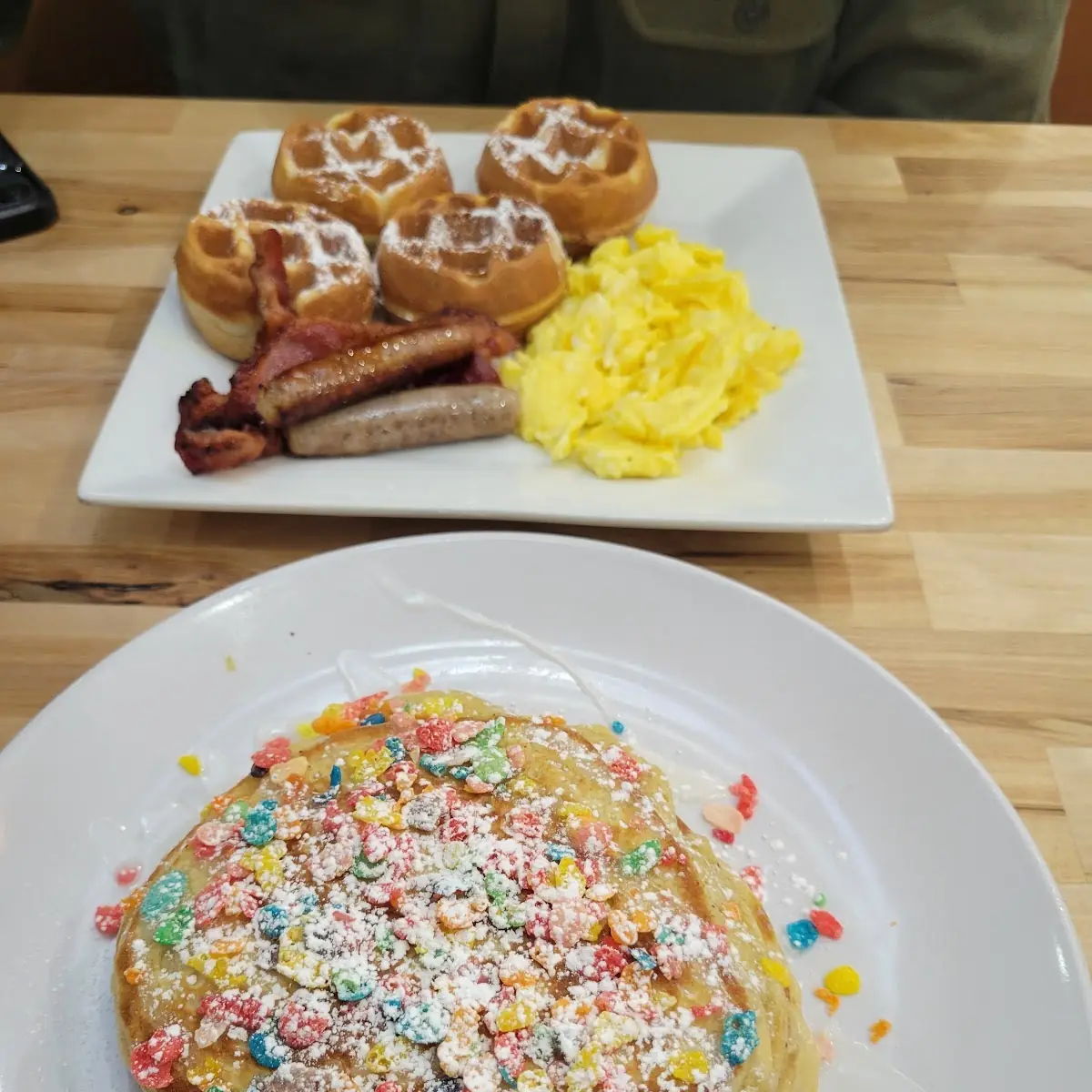 Fruity Pebble Pancakes