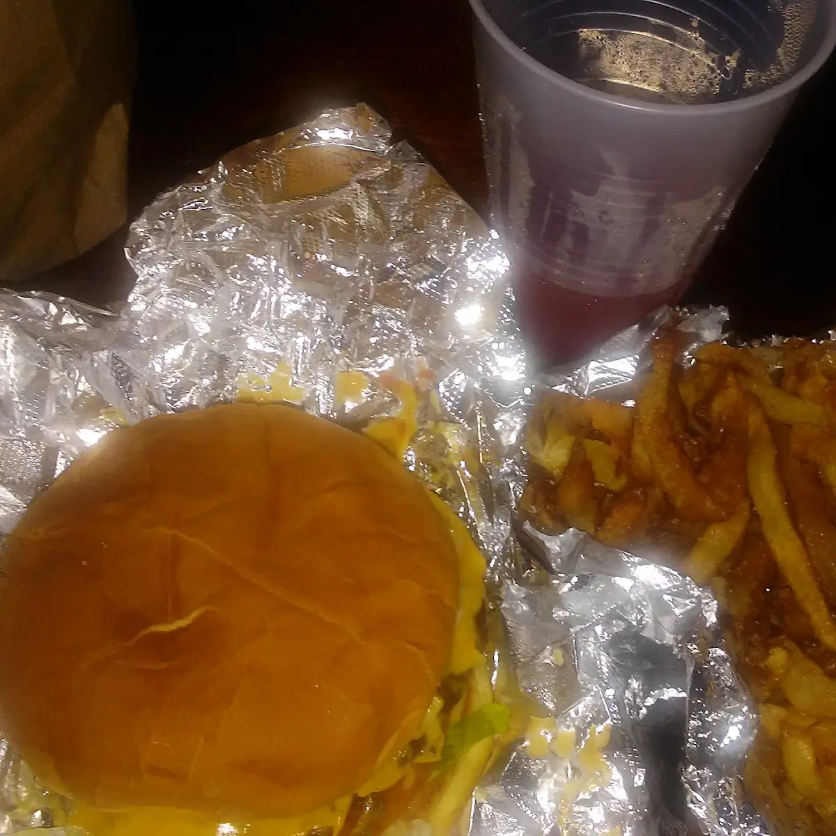 Double Cheeseburger Fries N Rum Punch