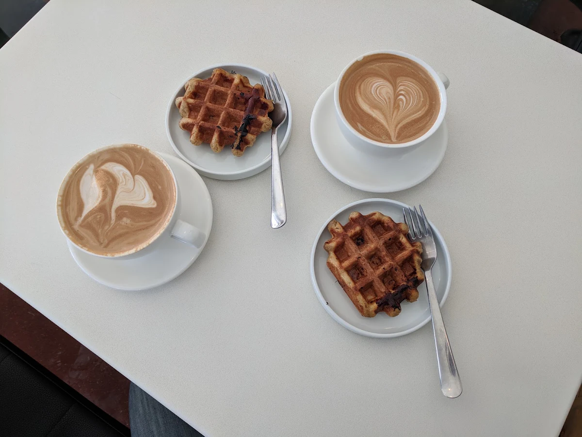 Sourdough Waffle & Coconut Milk Latte