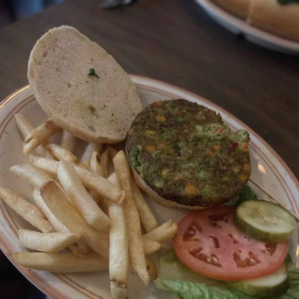 Veggie Burger and Fries
