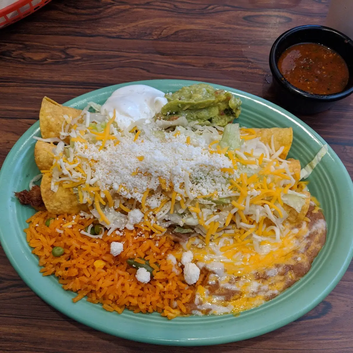 One Soft Taco & Enchilada