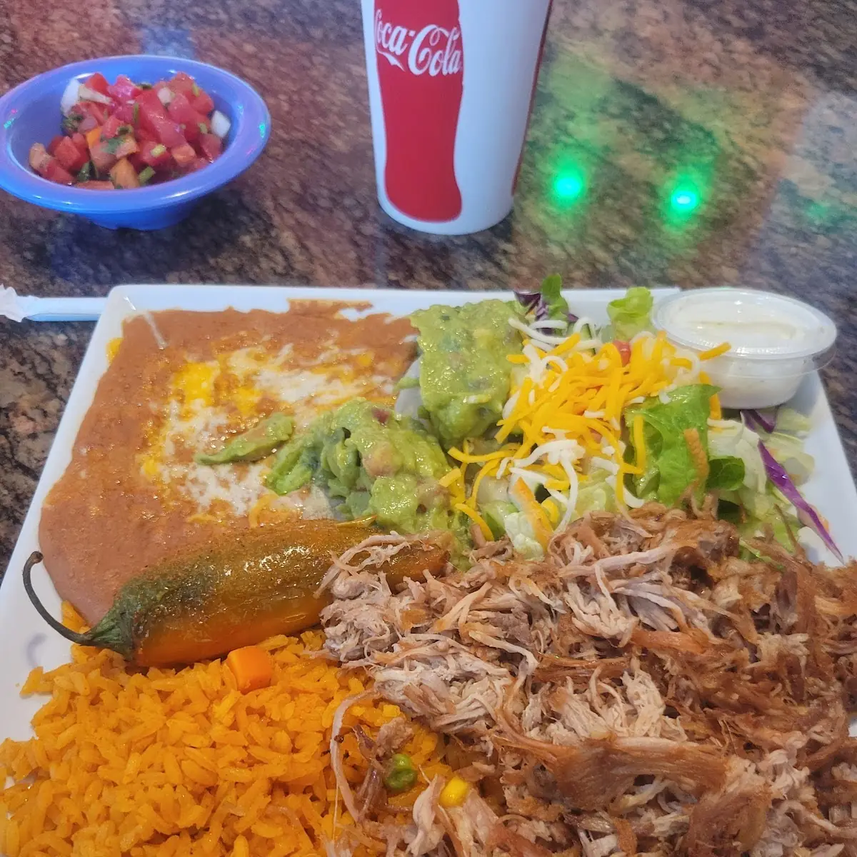 Traditional Pork Carnitas Plate