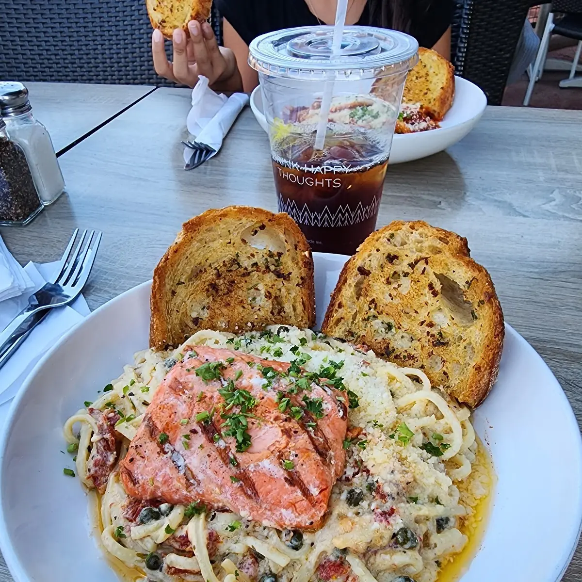 Salmon Alfredo Pasta