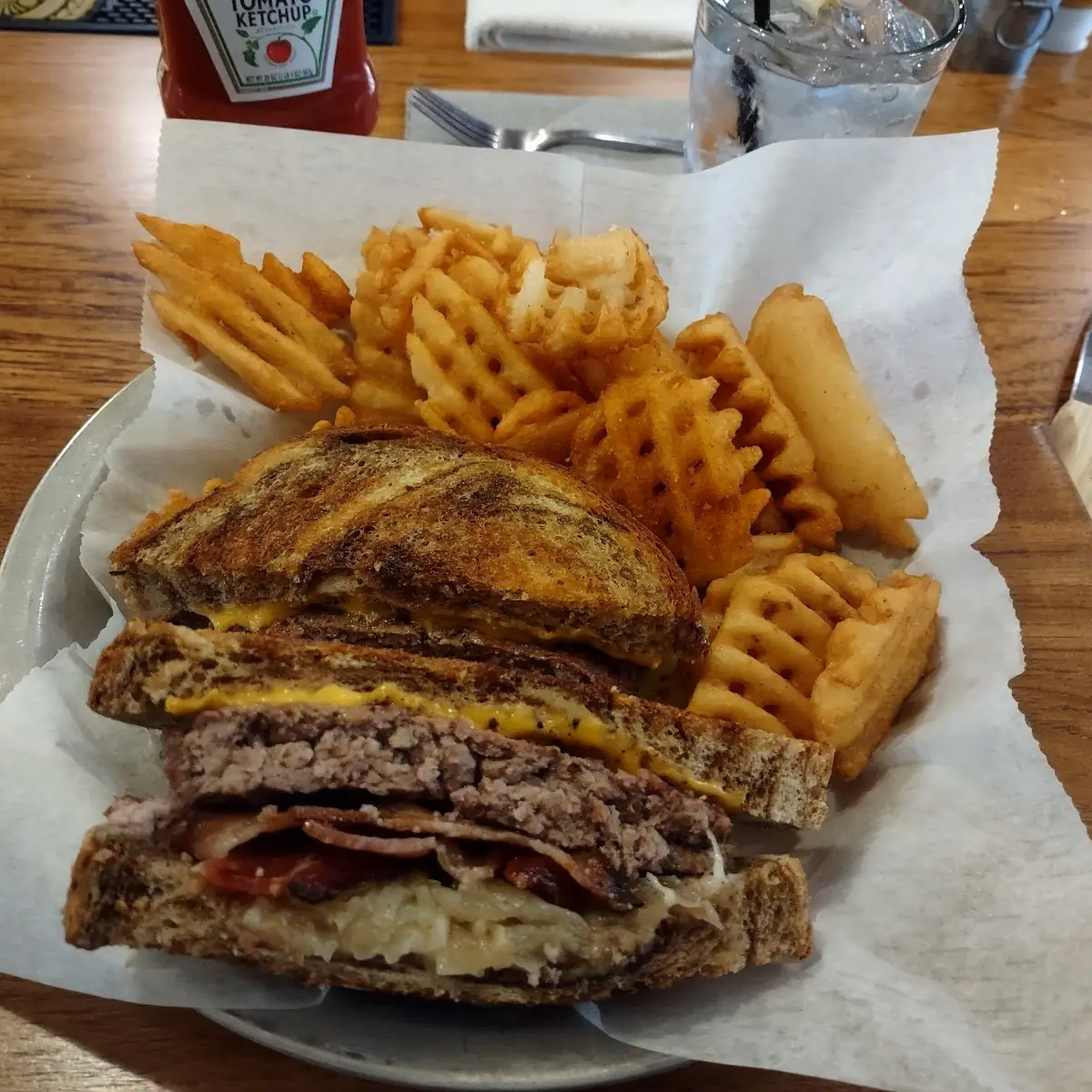 Patty Melt with Bacon
