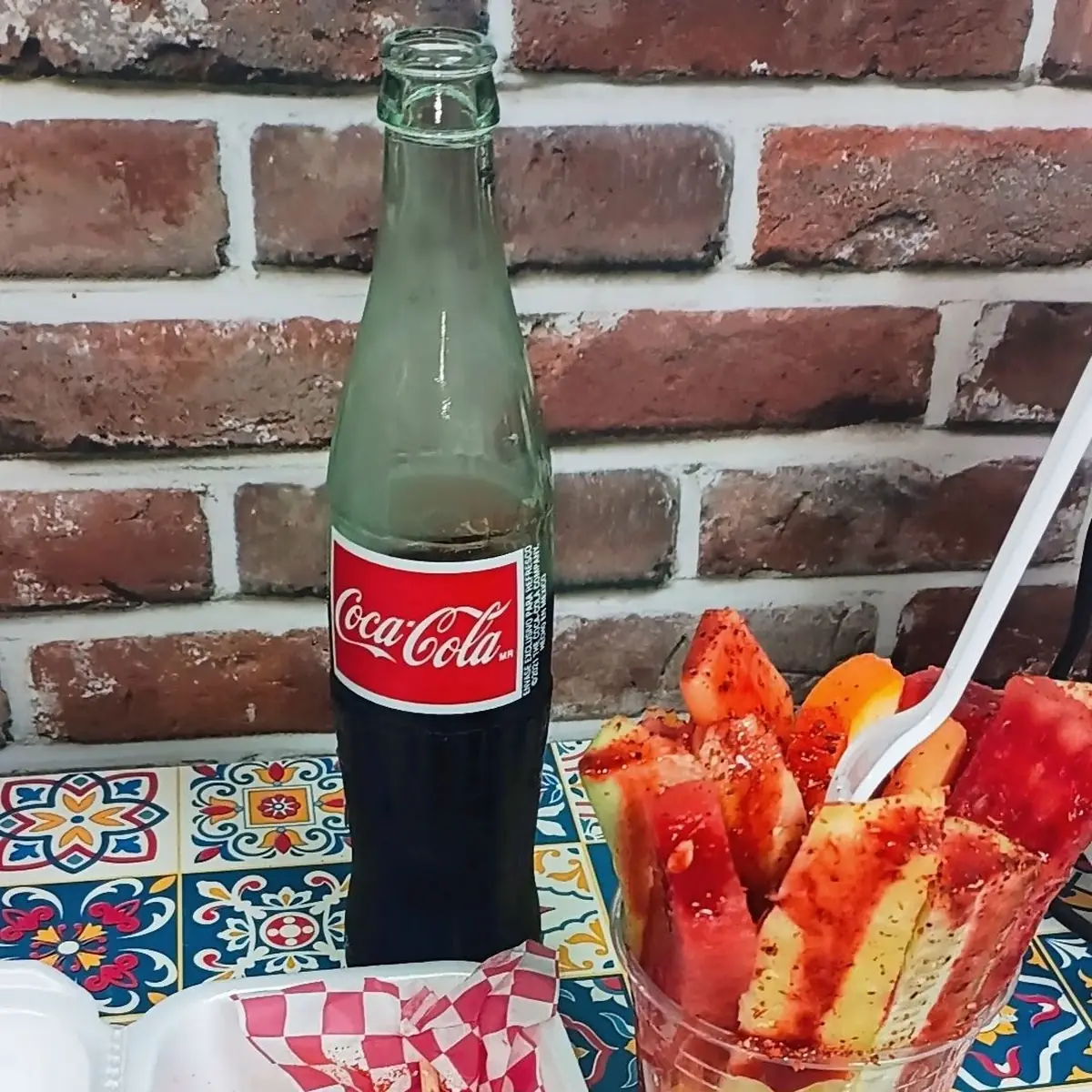 Fruit Cup Street Corn Coke