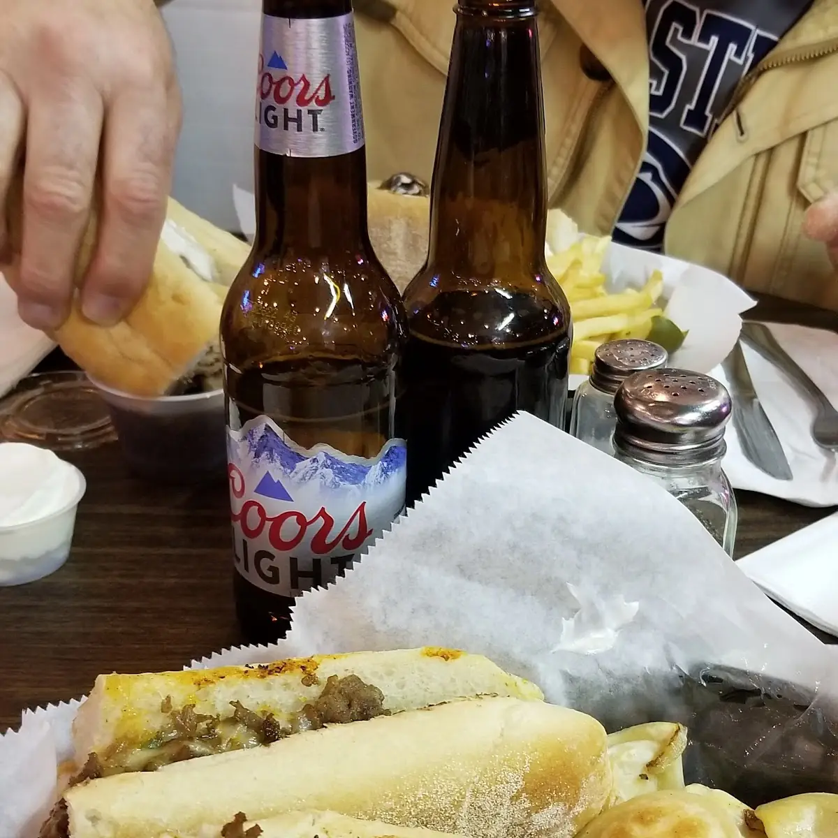 Steak Sandwich with Mini Pierogies