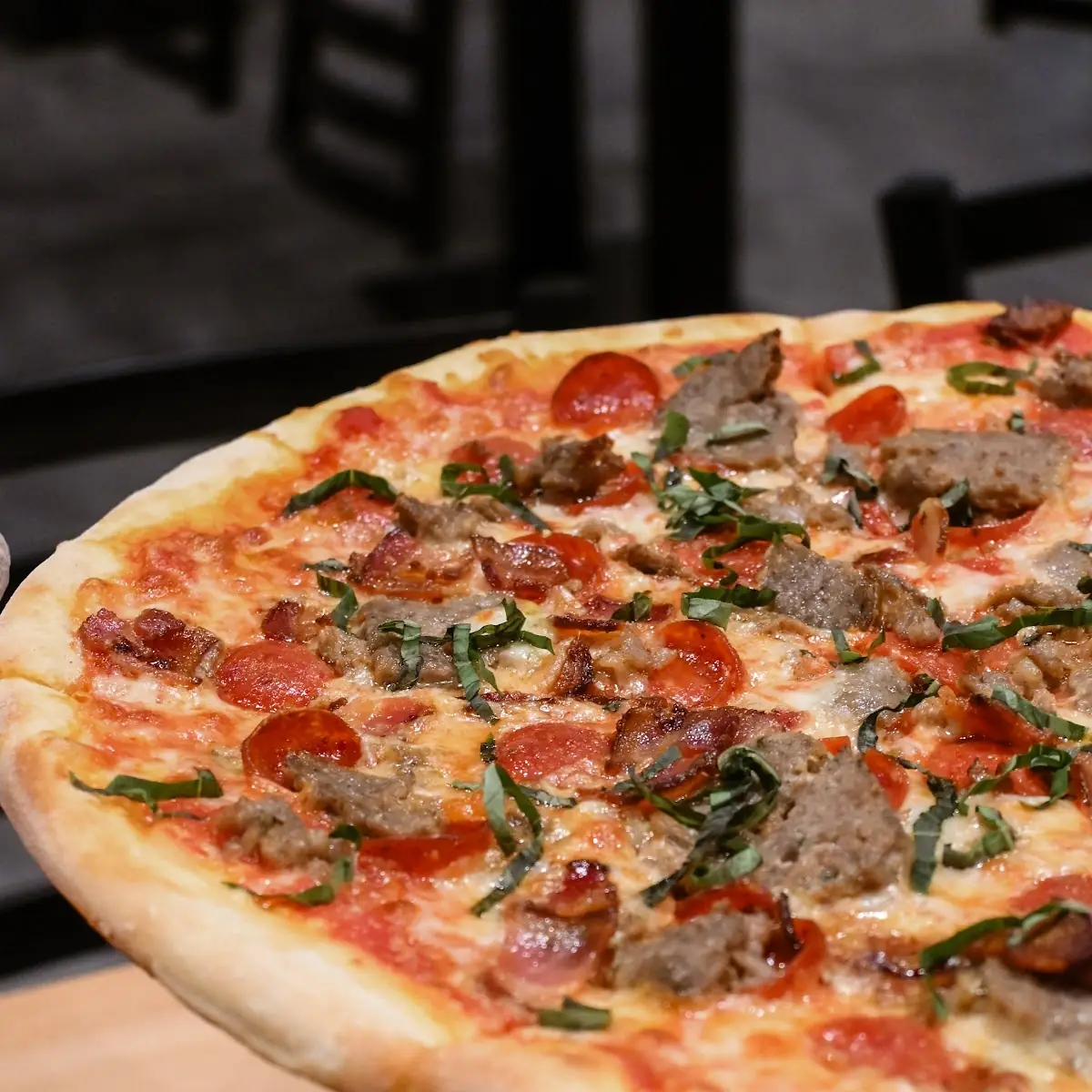 Caramelized Onion Basil Pizza