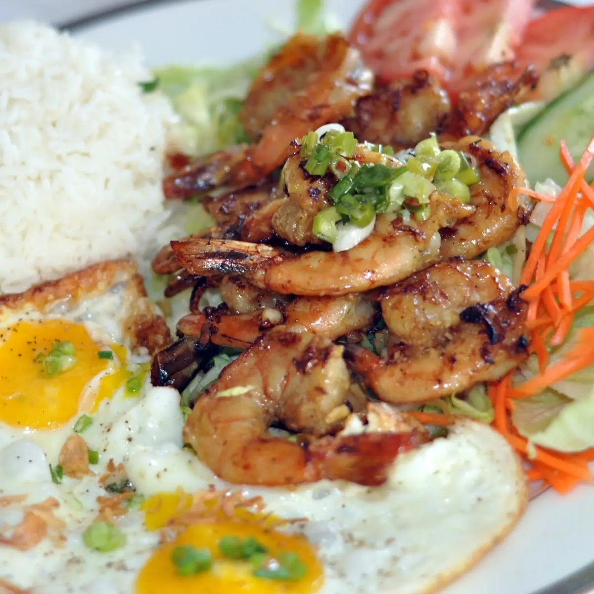 Grilled Shrimp over Rice