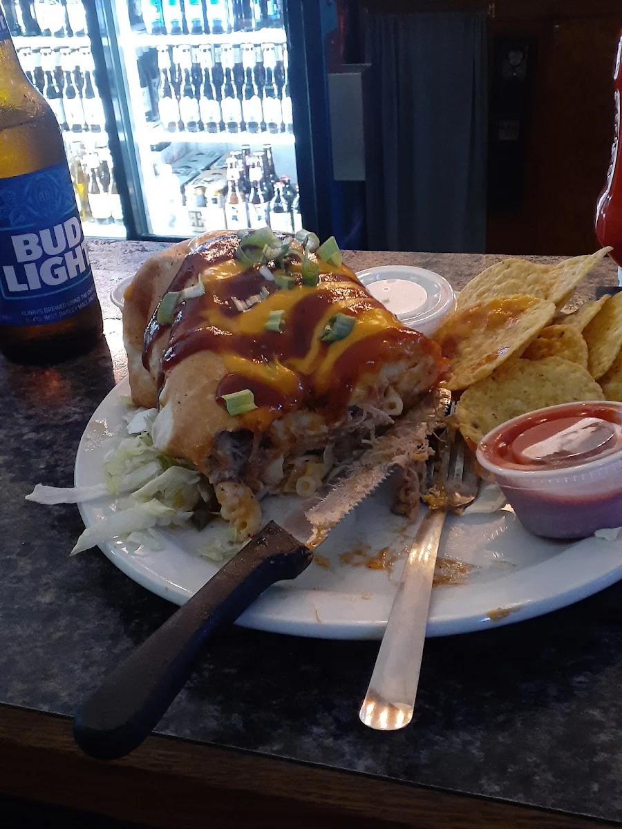 Mac-N-Cheese Pull Pork Burrito