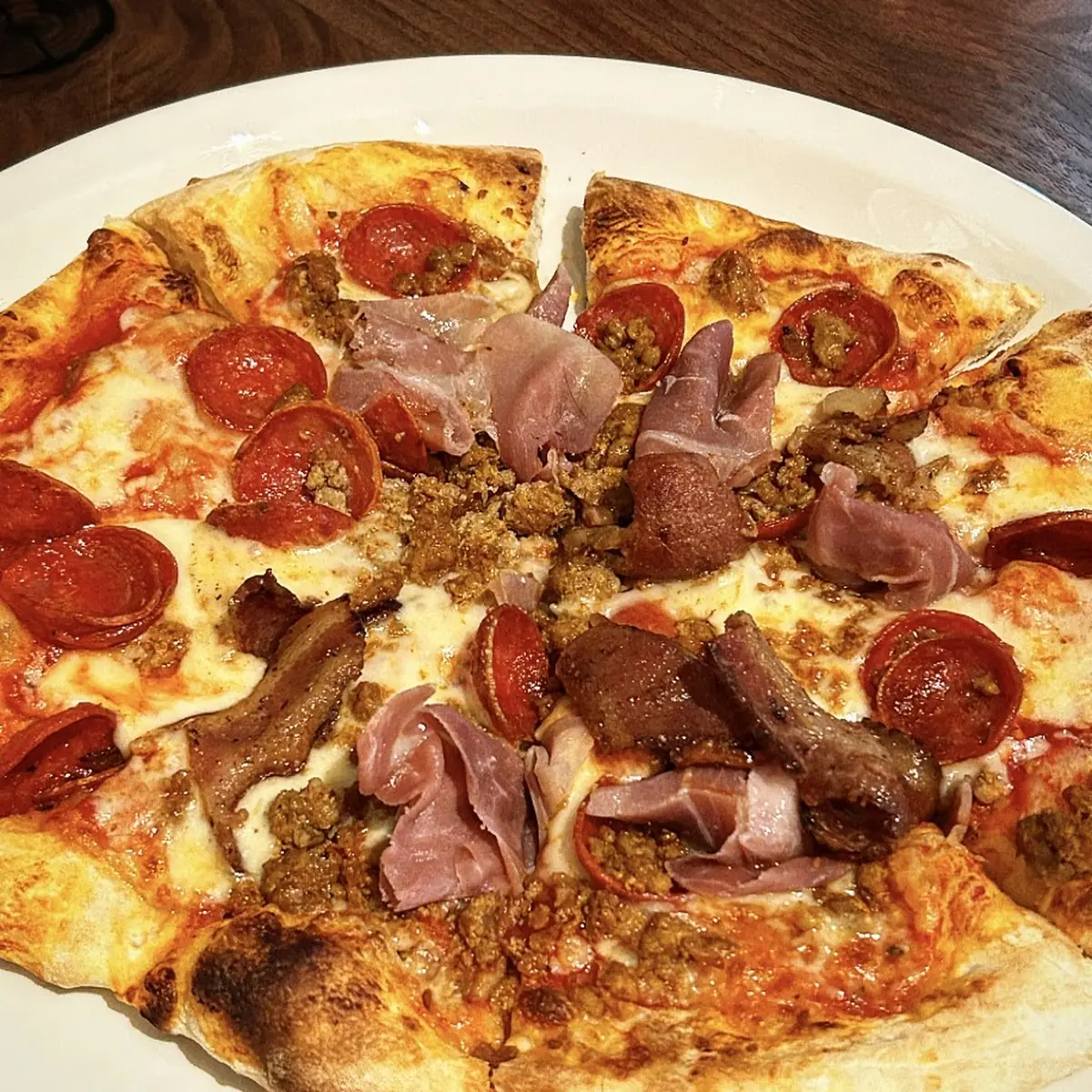 Meat Lovers Pizza, Glasstown Brewing Company