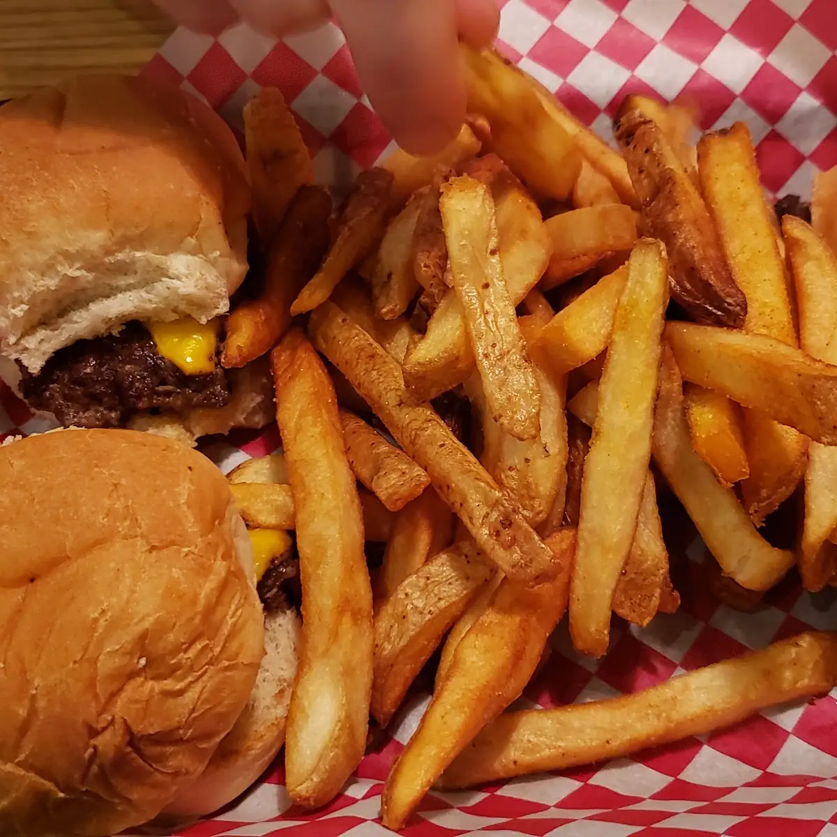 Cheese Burger Sliders Basket