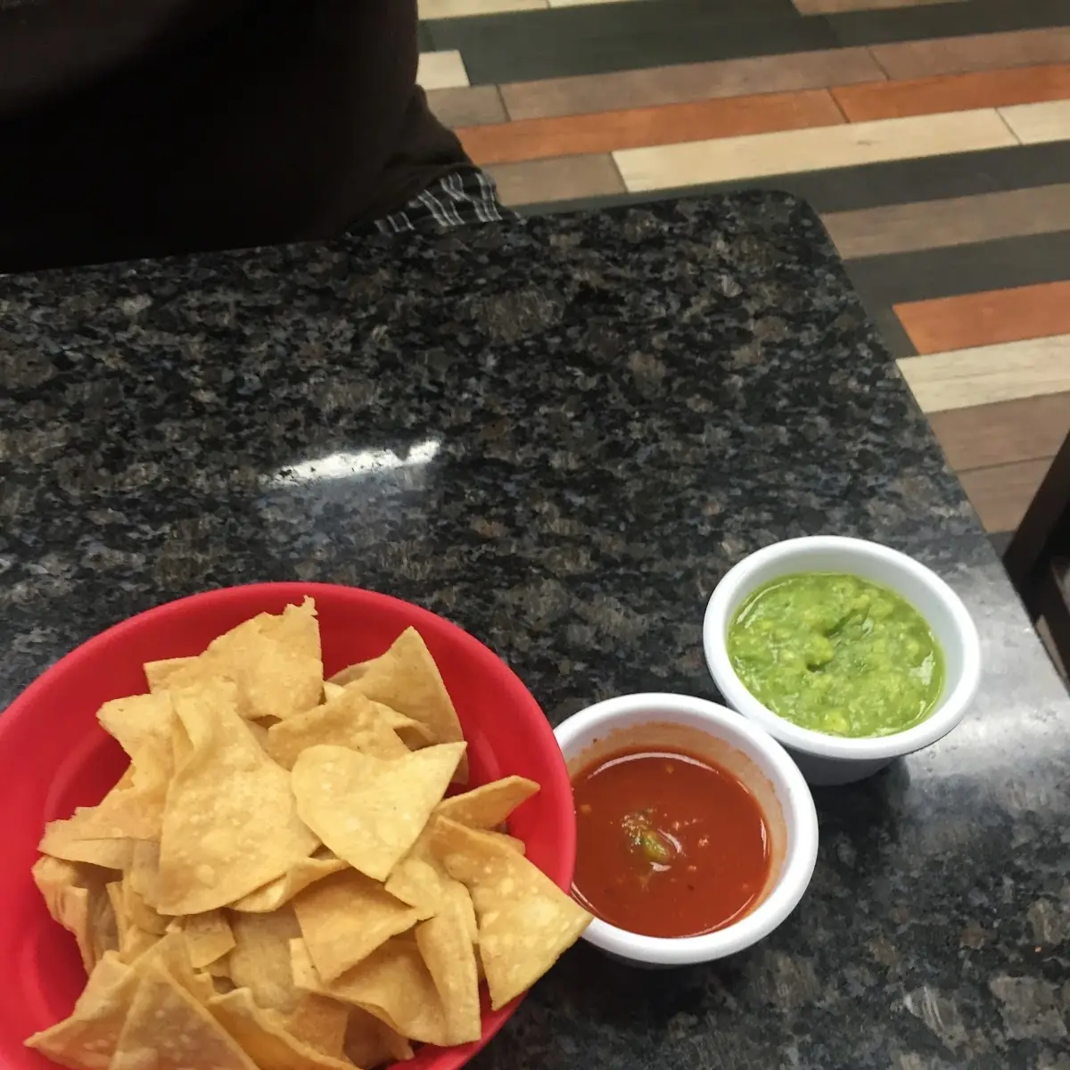 Chips Salsa and Hot Sauce