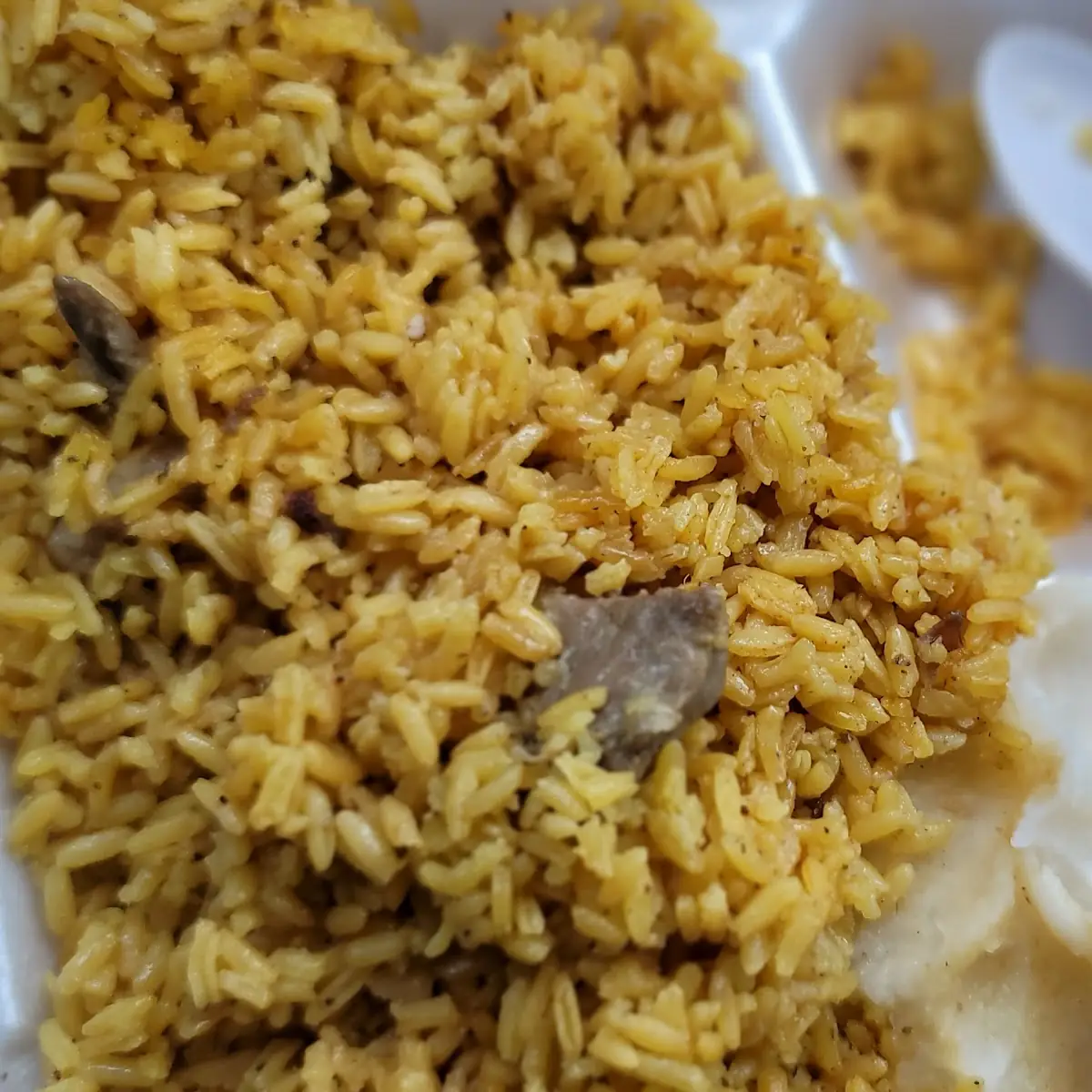 Yellow Rice and Mashed Potatoes