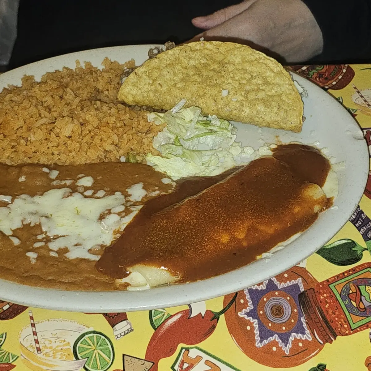 Combo Cheese Enchilada and Beef Taco