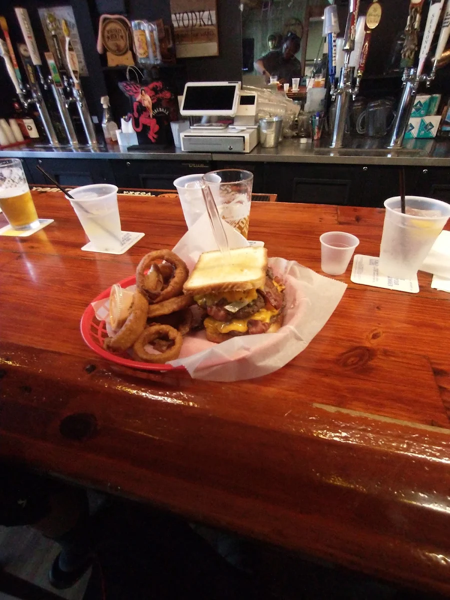 Double Pattymelt with Bacon and Onion Rings