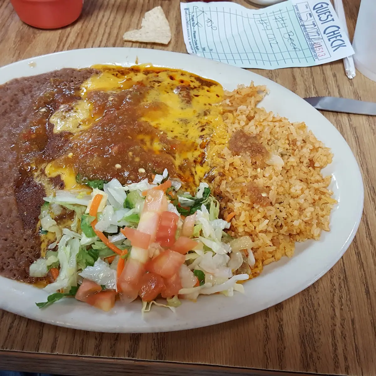 Beef Enchilada Plate