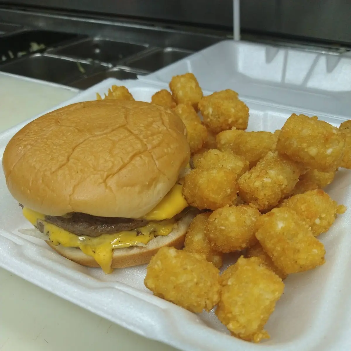 Double Cheeseburger with Tots