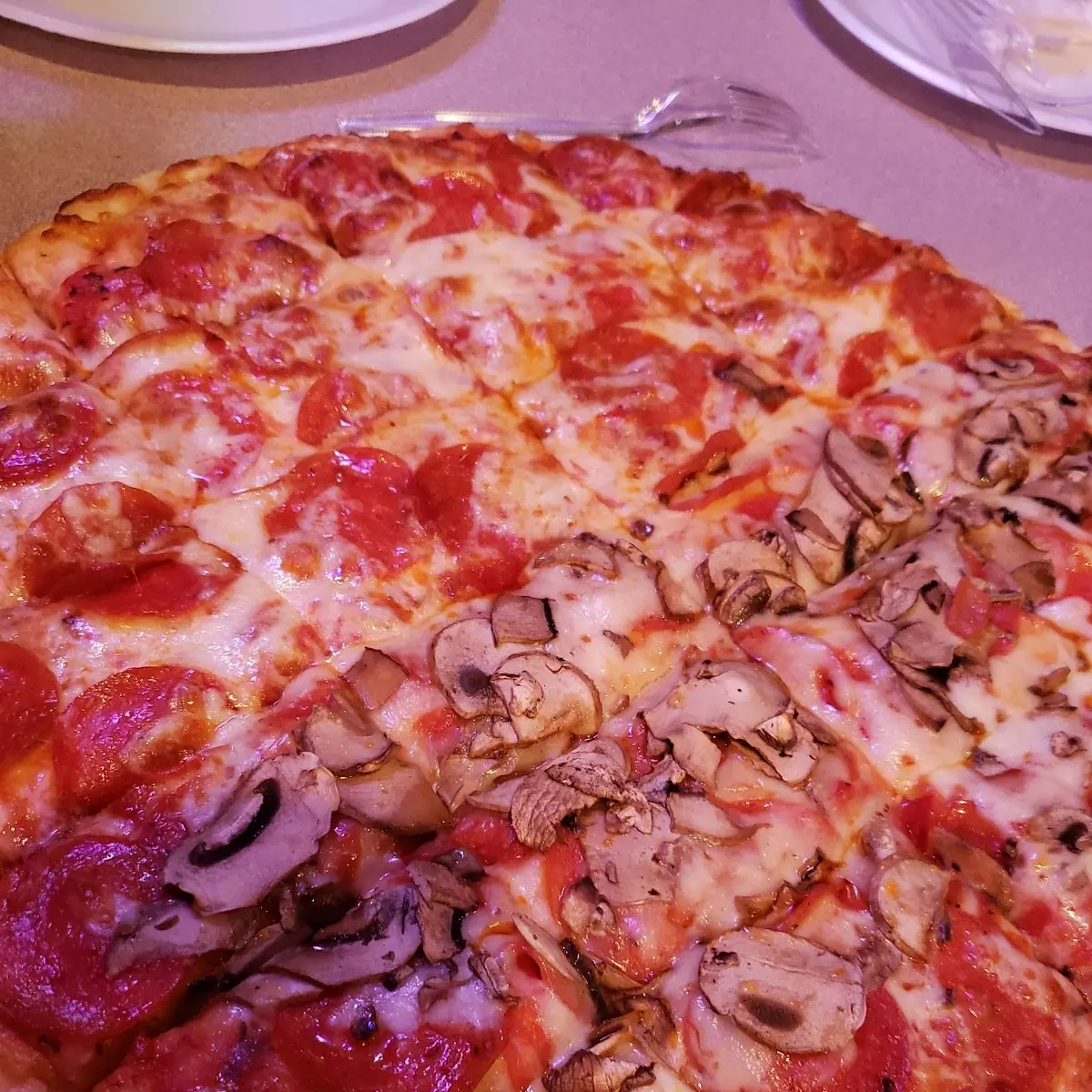 Pepperoni and Mushroom Pizza